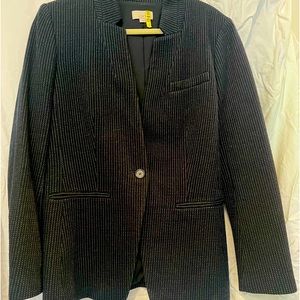 Loft navy pinstriped blazer